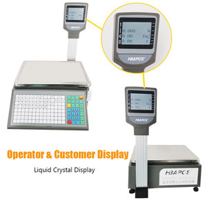 General Escala de pesaje Grey de código de barras de impresora para cajero en carne de fruta tienda venta etiqueta escala para supermercado - Product Image 4