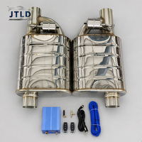 JTLD Tube perforé universel en acier inoxydable 201/304 de 2,5 pouces et 1,5 mm d'épaisseur avec soupape, double tuyau d'échappement, silencieux