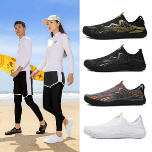 Chaussures aquatiques pour hommes, sandales à empeigne en maille, semelle extérieure en caoutchouc, séchage rapide, plage, extérieur, été, randonnée, trekking, bout fermé, semelle intermédiaire en EVA, doublure - Product Image 5