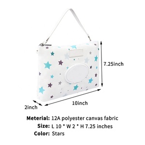 Pochette portable pour lingettes humides, réutilisable et rechargeable, ensemble de porte-lingettes humides, sacs écologiques pour lingettes pour bébés - Product Image 2