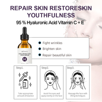 Produits hydratants pour la peau ordinaire soins du visage à la vitamine e éclaircissant blanchissant pour le visage sérum à l'acide hyaluronique à la vitamine c pour la peau noire