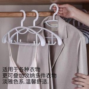 Percha de plástico para ropa con hombros anchos, tipo gancho antideslizante, para almacenamiento en el hogar, diseño de tela de terciopelo. - Product Image 4