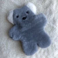 Ours en peluche plat en peau de mouton, design personnalisé, adorable et moelleux, pour bébé, vente en gros
