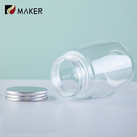 Leere 25ml 360ml 400ml 500ml PET-Kunststoff Lebensmittel qualität BPA-frei Klarsaft-Vorrats glas Trink joghurt flasche mit Verschlüssen für Unternehmen