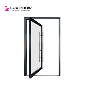 Portes <span class=keywords><strong>d</strong></span>'<span class=keywords><strong>entrée</strong></span> pivotantes en aluminium à grande <span class=keywords><strong>ouverture</strong></span> et à stabilité structurelle pour les entrées résidentielles de luxe - Product Image 6