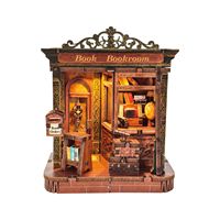 Maison de puzzle architecturale en bois créative à faire soi-même, découpe laser 3D, imprimée UV, petit ensemble de construction, assemblage artisanal, ornement de bureau
