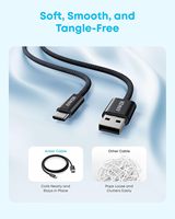 Câble USB A vers USB C Anker Zolo 100W, 3,3 pieds, en nylon tressé durable, câble de données Type C, cordon de charge fin de qualité supérieure pour iPhone Samsung