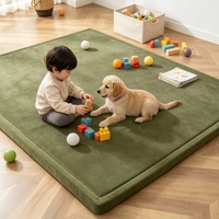 Großhandel OEM Korallenvelours Memory Foam Tatami Teppich für Wohnzimmer Yoga Rutschfeste Baby Krabbelmatte Kinder Spielmatte Bodenmatte