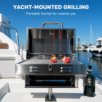 Barbecue à gaz pour bateaux, barbecue à gaz pour bateau, barbecue en acier inoxydable 316
