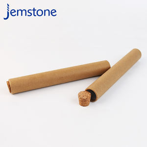 Tube en papier biodégradable recyclé 100% imprimé en couleur personnalisée avec couvercle Manipulation d'impression d'estampage de prototypage rapide - Product Image 5