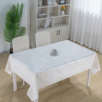 Nappe jetable en PVC imprimée de fleurs nacrées irisées RNPT pour table rectangulaire