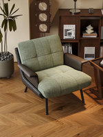 Fauteuil simple en PU de style italien, fauteuil de designer, fauteuil de lecture, salon minimaliste