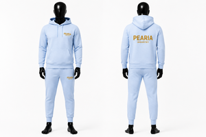 เสื้อฮู้ดดี้โอเวอร์ไซส์สีฟ้าอ่อนสำหรับผู้ชาย เสื้อสเวตเชิ้ตผ้าเฟรนช์เทอร์รี่ ชุดจ็อกเกอร์สตรีทแวร์พร้อมโลโก้สั่งทำ - Product Image 5