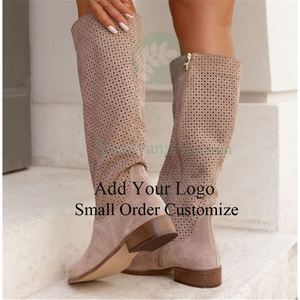 Bottes à talons hauts noires en <span class=keywords><strong>daim</strong></span>, à bout pointu, fines, au-dessus du genou, pour femme de bureau, style exotique, vente en gros - Product Image 4