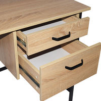 Bureau d'ordinateur moderne, simple, en bois, pliable, extensible et convertible avec petits tiroirs pour le travail à domicile