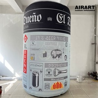 Canette de bière gonflable géante la plus vendue pour les activités de promotion des supermarchés, canette de bière Guinness personnalisée