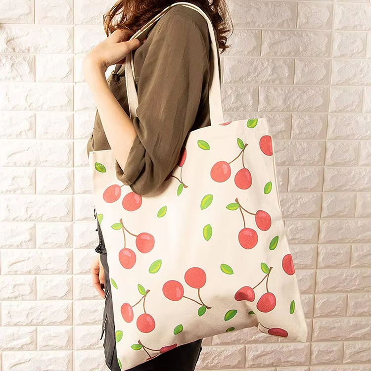 Custom Retails Environmental Protection Reusable Fashion Casual Shoulder Cotton Canvas Shopping Tote Bag