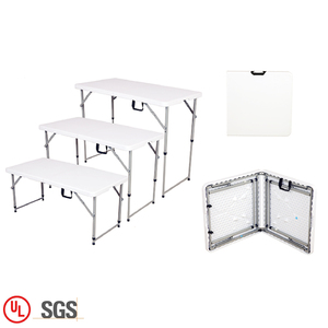 Blanco al <span class=keywords><strong>aire</strong></span> libre Jardín de plástico de diseño clásico Banco plegable mesa de <span class=keywords><strong>Picnic</strong></span> para la venta - Product Image 1