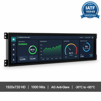TMK Sonnenlicht-Lesbares 15 Zoll TFT LCD Modul 1920x720 Bar IPS 1000 Nits LED-Hintergrundbeleuchtung LVDS 60 PIN Bildschirm für Outdoor-Digitalanwendungen