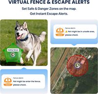 Traceur GPS IA pour animaux de compagnie - Localisation en temps réel, gestion de la santé vétérinaire, clôture électronique, étanche, silicone et plastique, autonomie de la batterie de plus de 20 heures