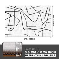 Tapis modernes en polyester pelucheux, fabriqués à la machine, avec envers en latex, pour salon et usage domestique