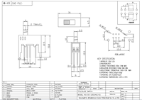Interrupteur à glissière SS-23D24 2P3T 3 positions 8 broches compact pour circuit imprimé traversant DC 50V 0.3A Contact argenté Prix usine Vente en gros