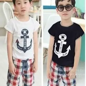 Vente de gros Ensemble de vêtements d'été coréen pour enfants Vente en gros