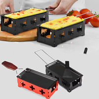 Mini-raclette en acier au carbone antiadhésive pour grillades, plateau à fromage pour barbecue, plateau de fusion suisse en fer pour four
