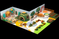 Solution d'atelier : Équipement de terrain de jeu intérieur souple pour tout-petits avec bac à sable, toboggan, blocs d'escalade, structure sur le thème de la ferme pour maternelle