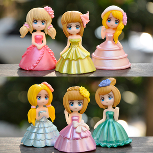 Figurine de Princesse 3D pour Petite Fille, Poupée Articulée, Boîte Cadeau pour Enfants, Miniature en PVC, Ornement Artisanal, Figurines, Décoration de Voiture et de Bureau - Product Image 2