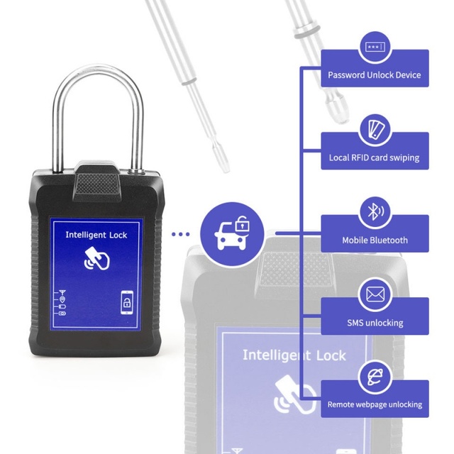 Smart 2G Geofencing E-Lock Tracker with Alarm Wireless Remote Control for Container Door Security and Fleet Management