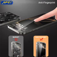 Protection d'écran en verre trempé HD anti-poussière, confidentialité, dureté 9H+, alignement automatique avec boîte magique pour iPhone 11 - 17 Pro Max