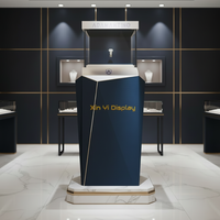 Vitrine d'exposition pour montres LED couleur personnalisable en acier inoxydable, design moderne de haute qualité, étagères réglables, conception recyclable, luxe