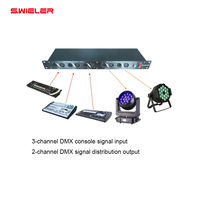 Consola Mezcladora para Actuaciones en Escenario, Dispositivo de Control de Señal DMX512, Adaptador de Entrada y Salida de Audio XLR, Distribuidor de Señal DMX de 3 Canales