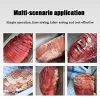 Trancheuse à Viande de Porc Fiable et Polyvalente, Moteur en Acier Inoxydable 304, Machine à Découper la Viande Congelée pour Cuisine Centrale et Boucherie