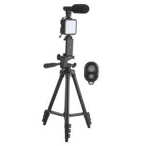KIT-05LM Smartphone Vlogging Kit équipement d'enregistrement vidéo avec trépied obturateur de lumière de remplissage pour appareil photo téléphone Youtube <span class=keywords><strong>Tiktok</strong></span> live - Product Image 1
