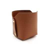 Organisateur de bureau en cuir PU YY, porte-stylos en cuir PU, panier de rangement de bureau en cuir