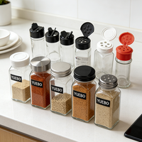 Vente en gros de pots à épices en verre de 4 oz (120 ml), flacons vides pour assaisonnements, contenants à épices en verre avec couvercles à secouer, Frascos De Especias