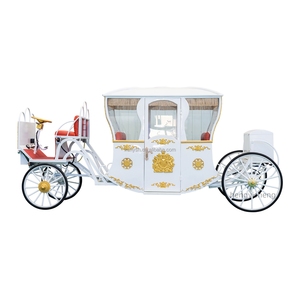 รถม้าไฟฟ้าโบราณสีแดงหรูหราขนส่งพิเศษสำหรับการเดินทาง - Product Image 1