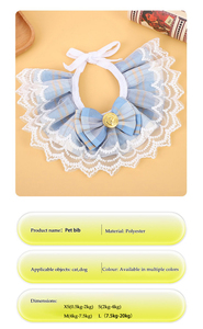 مرايل بوليستر مطبوعة مخصصة ، إكسسوارات إطعام القطط والكلاب الشخصية ، نمط القوس الاختياري ، قبعات حريرية مماثلة للحيوانات الأليفة ، عصابات - Product Image 2