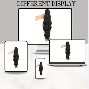 <span class=keywords><strong>Queue</strong></span> <span class=keywords><strong>de</strong></span> <span class=keywords><strong>cheval</strong></span> synthétique à clipser en fibre résistante à la chaleur, longue, ondulée et bouclée, effet vague corporelle, pour femme - Grande Vente - Product Image 5