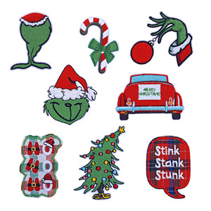 Iron on Cute Embroidery Christmas Tree Patch for Clothing Bag Decoration - Product Image 1