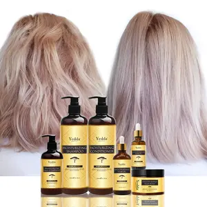 Özel etiket hindistan cevizi badem saç bakımı koruma yağı en iyi bırakarak saç bakım yağı kuru saçlar için