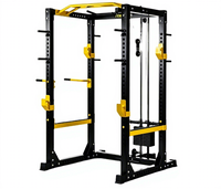 Rack de musculation multifonctionnel commercial avec barre de traction et rangement pour plaques de poids pour salle de sport