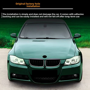 Rejilla Delantera Negra Estilo Riñón de Doble Listón de Plástico ABS para BMW Serie 3 E90 E91 2005-2008 Pre-LCI Modificación de Coche con Luz - Product Image 4