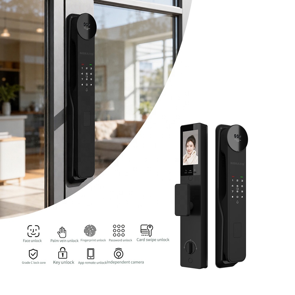 3d Face Recognition Remote Unlock Smart Lock Multiple Access Modes Apartment Smart Entry Lock