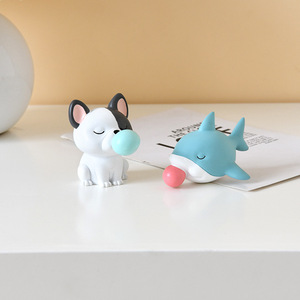 Bubble Blowing Animal Figurines Resin Decor Home Office Desk Gift Handmade Craft - Product Image 3