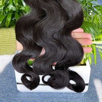 Extensions de cheveux ondulés 100% naturels brésiliens non-Remy, cuticules alignées, vente en gros, pas cher, 1 pièce, perruques de 10 à 40 pouces, tissage de cheveux