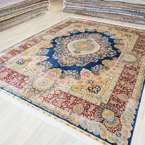 Tapis islamiques 9x12ft Pakistan persan grand tapis de soie chinois oriental bleu et rouge tissé <span class=keywords><strong>à</strong></span> <span class=keywords><strong>vendre</strong></span> - Product Image 3
