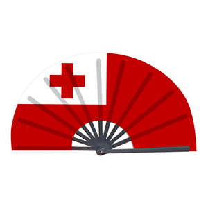 Abanicos Plegables de Plástico con la Bandera de Tonga al por Mayor, Abanico de Mano para Carnaval, Boda, Festival, Fiesta, Agencia de Viajes - Product Image 1
